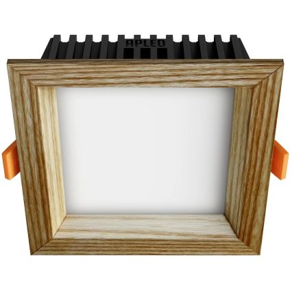 APLED - LED infälld belysning SQUARE WOODLINE LED/6W/230V 3000K 12x12 cm ask massivt trä