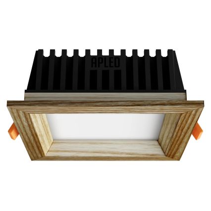 APLED - LED infälld belysning SQUARE WOODLINE LED/6W/230V 3000K 12x12 cm ask massivt trä