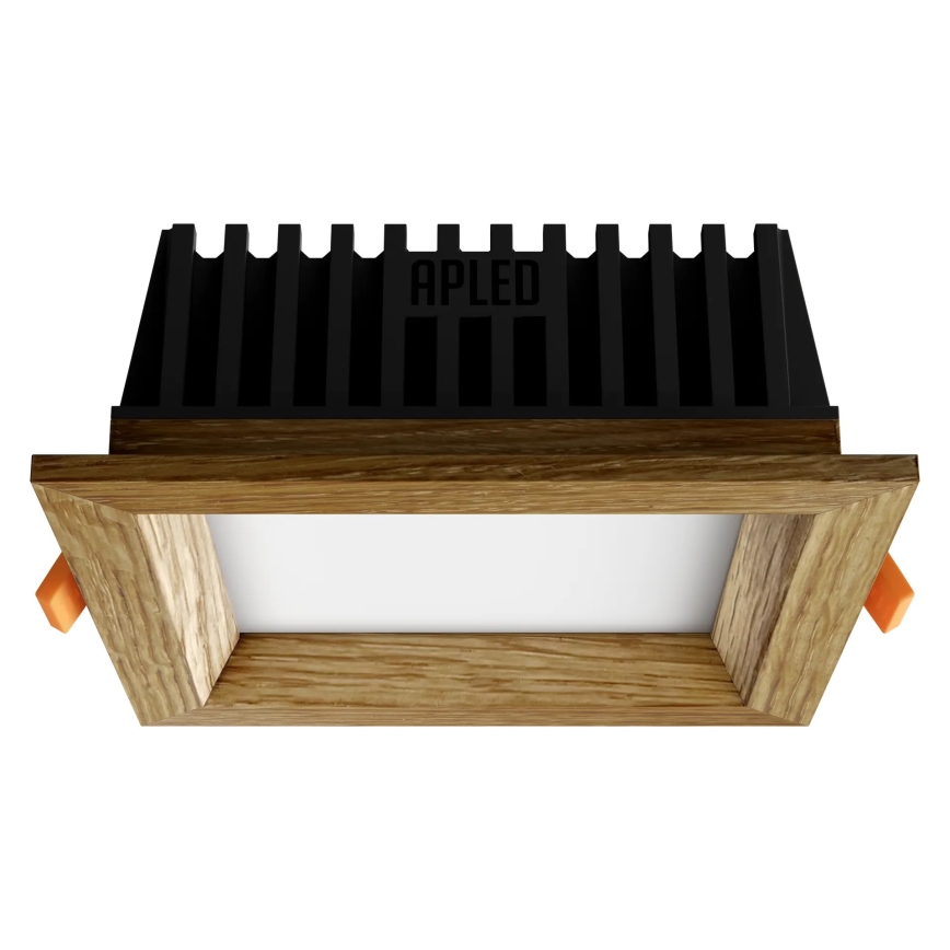 APLED - LED infälld belysning SQUARE WOODLINE LED/6W/230V 3000K 12x12 cm ek massivt trä