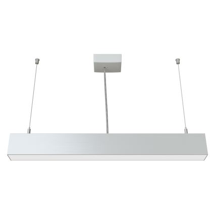 APLED - LED ljuskrona med upphängningsrem LOOK LED/23W/230V 4000K 60 cm silver
