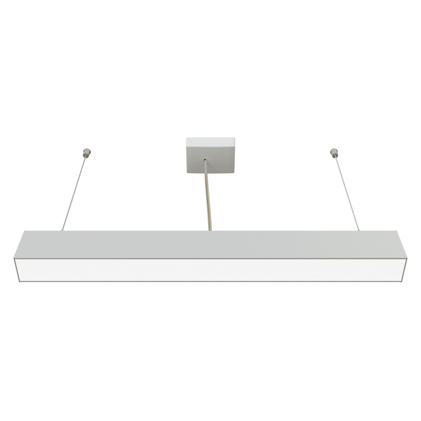 APLED - LED ljuskrona med upphängningsrem LOOK LED/23W/230V 4000K 60 cm silver