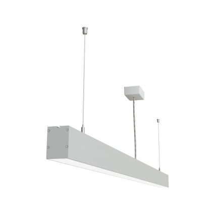 APLED - LED ljuskrona med upphängningsrem LOOK LED/58W/230V 4000K 150 cm silver