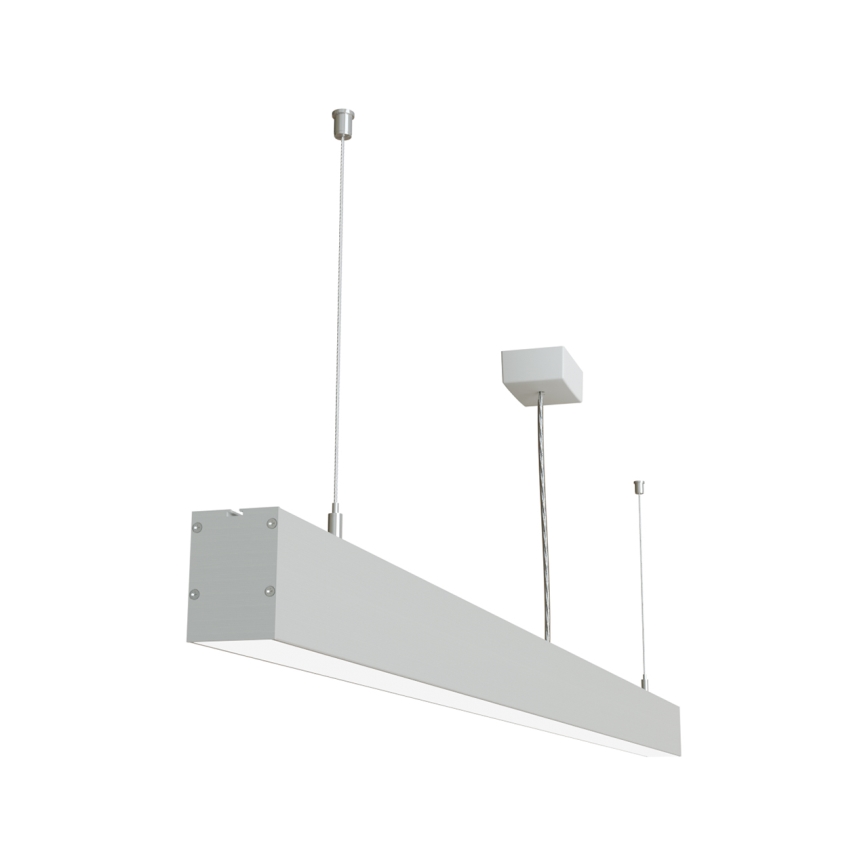 APLED - LED ljuskrona med upphängningsrem LOOK LED/58W/230V 4000K 150 cm silver