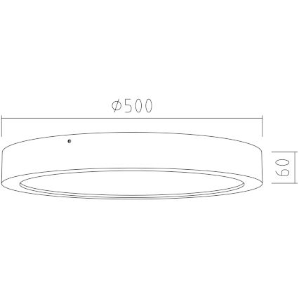 APLED - LED taklampa RONDO LED/48W/230V diameter  50 cm ek