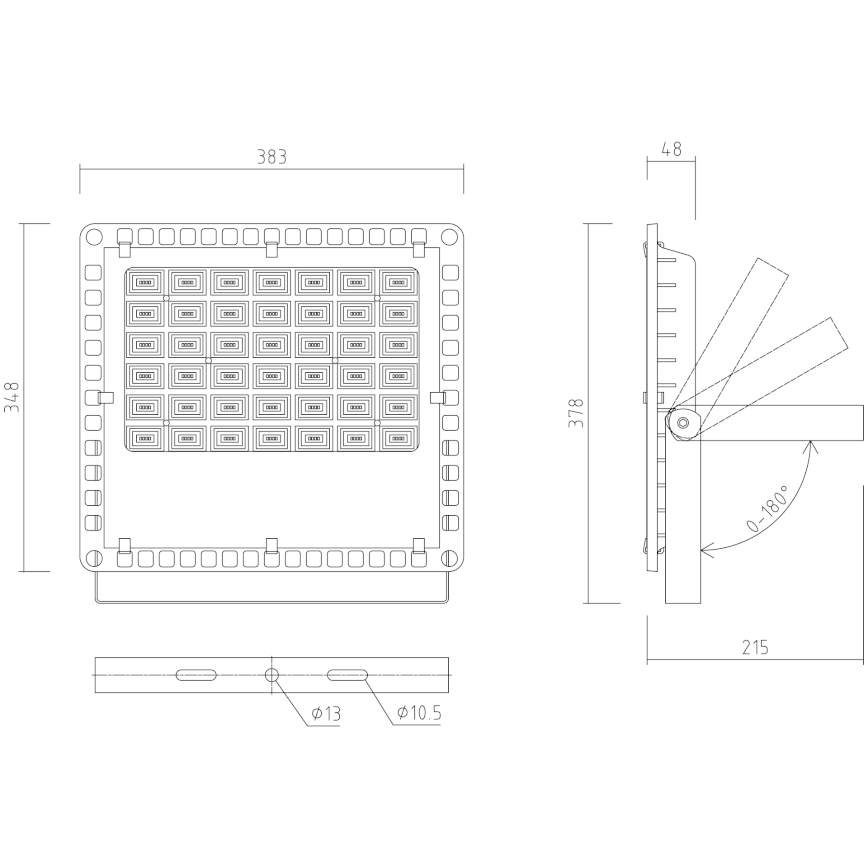 APLED - Utomhus LED Strålkastare PRO LED/150W/230V IP66 15000lm 6000K