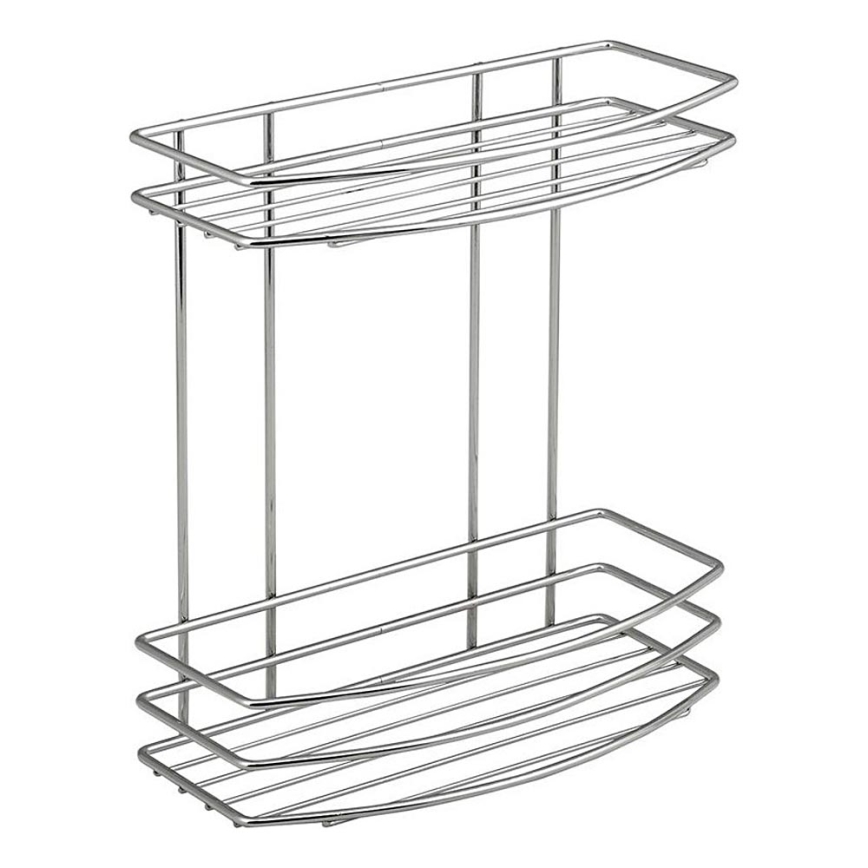 Aqualine - Duschhylla för vägg med två nivåer KROM LINE skinande krom