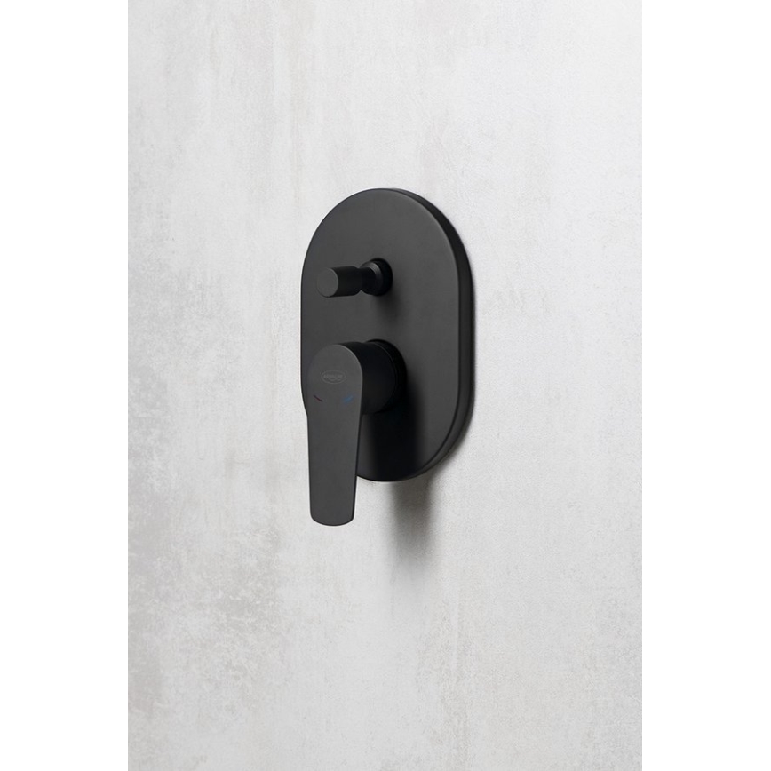 Aqualine - Dushkran för dold installation LOTTA matt svart