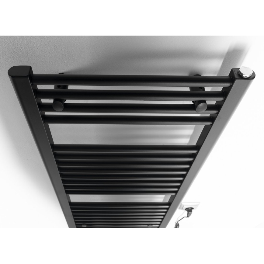 Aqualine - Elektrisk badrumsradiator DIRECT-E 300W 96x45 cm matt svart