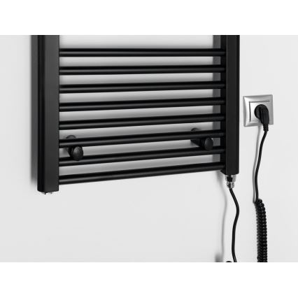 Aqualine - Elektrisk badrumsradiator DIRECT-E 300W 96x45 cm matt svart