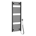 Aqualine - Elektrisk badrumsradiator DIRECT-E 400W 132x45 cm matt svart