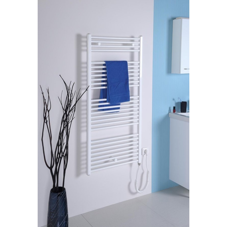Aqualine - Elektrisk badrumsradiator DIRECT-E 600W 132x60 cm vit