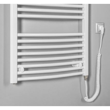 Aqualine - Elektrisk badrumsradiator ORBIT-E 300W 96x45 cm vit rund