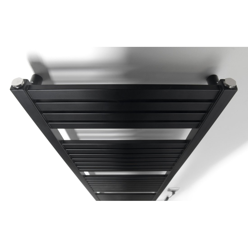 Aqualine - Elektrisk för badrum element TONDI-E 500W/230V 133 cm matt svart rak