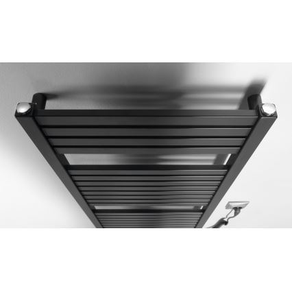 Aqualine - Elektrisk handdukstork TONDI-E 300W 97x45 cm matt svart