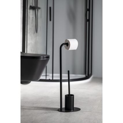 Aqualine - Hållare för toalettpapper och toalettborstar SAMBA svart