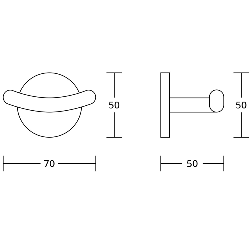 Aqualine - Handdukshängare för vägg SAMBA svart