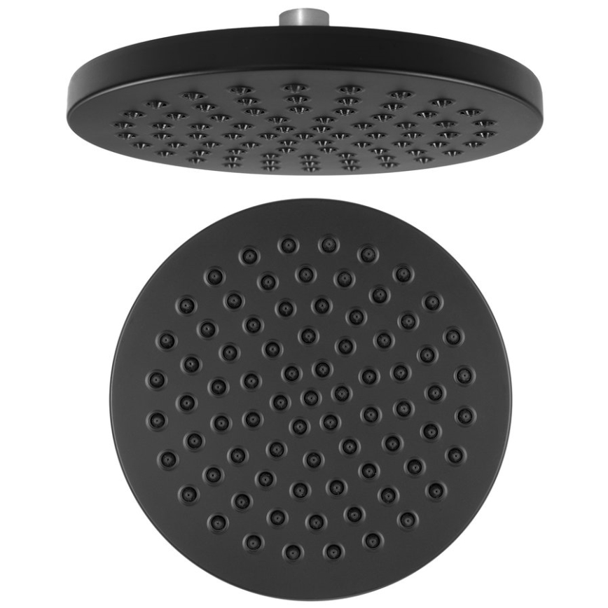 Aqualine - Huvuddusch diameter 20 cm matt svart