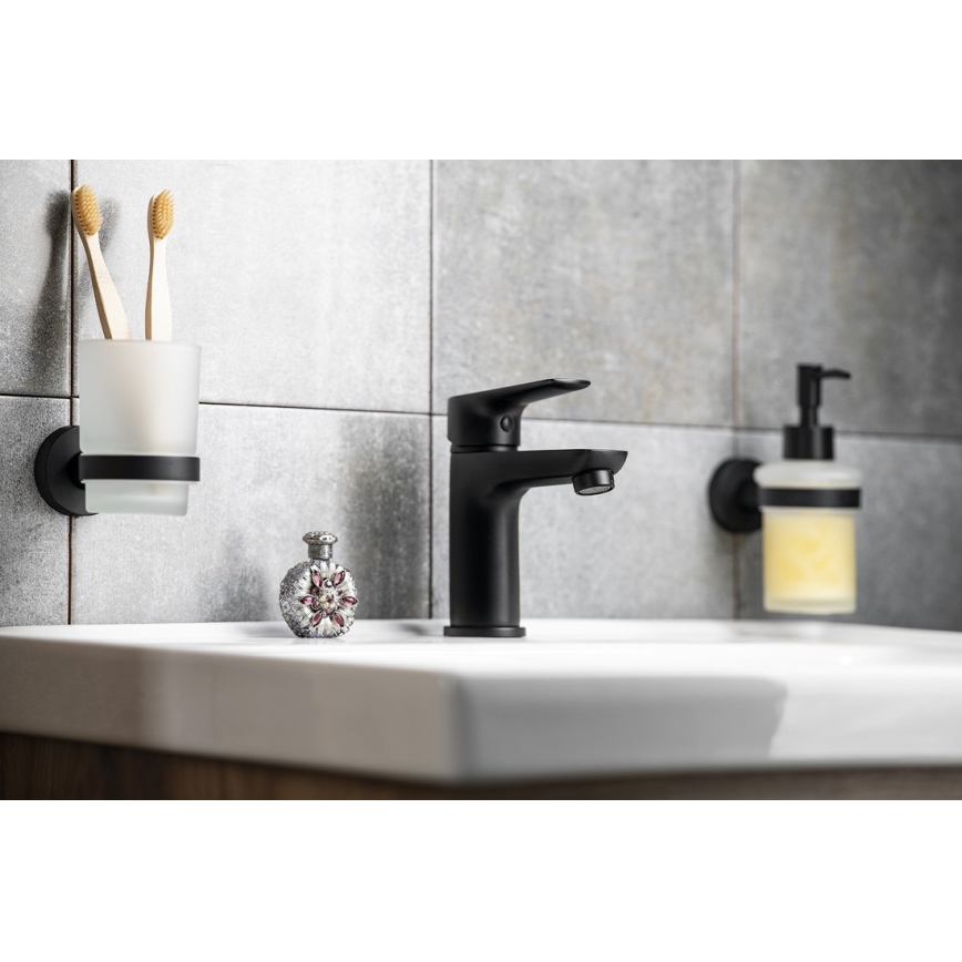 Aqualine - Kran till handfat LOTTA matt svart