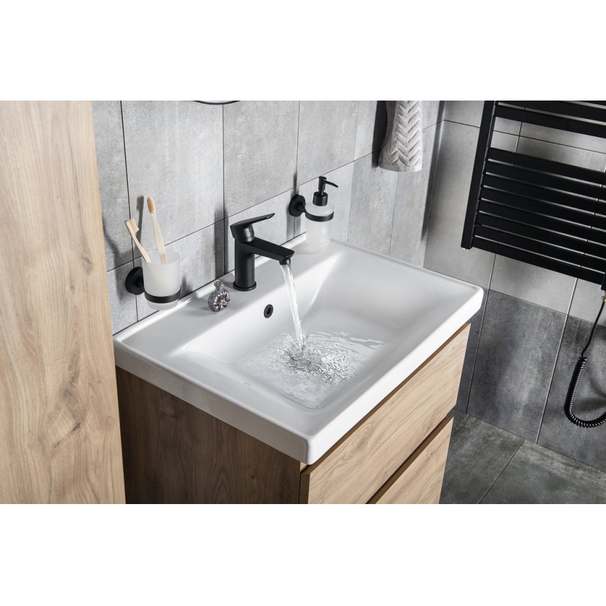 Aqualine - Kran till handfat LOTTA matt svart