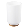 Aqualine - Tandborsthållare SNOW vit/bambu