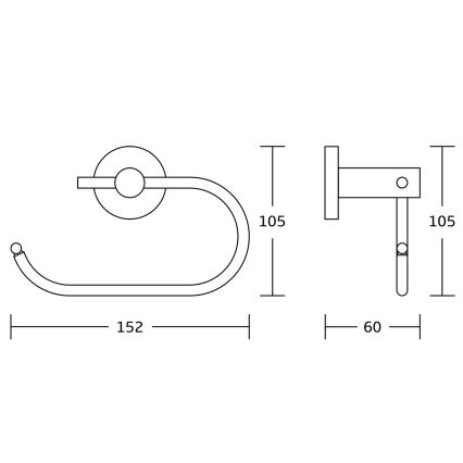 Aqualine - Toalettpappershållare SAMBA skinande krom