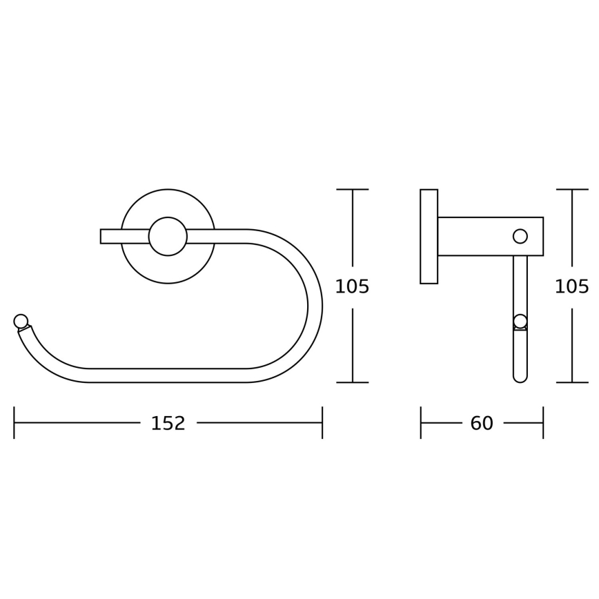 Aqualine - Toalettpappershållare SAMBA skinande krom