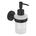 Aqualine - Tvålpump för vägg SAMBA 150 matt mjölkig glas/matt svart