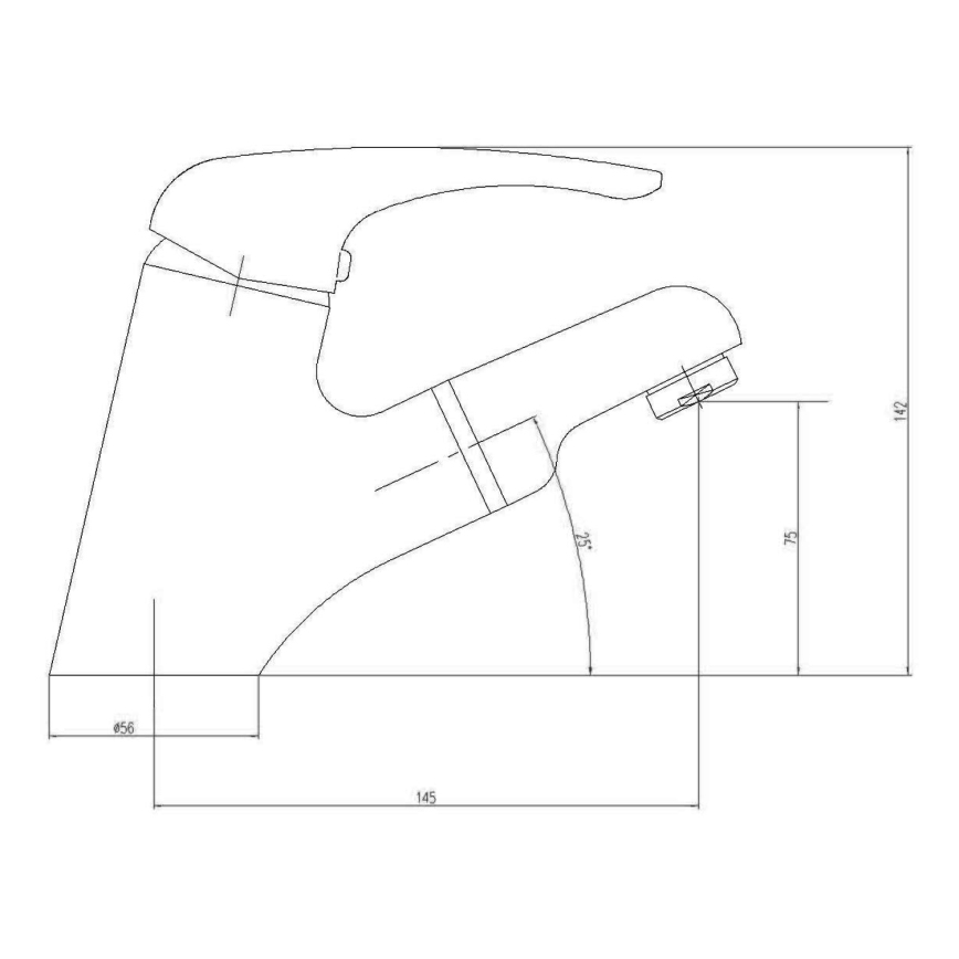 Aqualine - Tvättställsblandare KASIOPEA 14,2 cm polerad krom