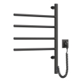 ARABESQUE elektrisk vridbar handdukstork med termostat, 60 W, 65 x 49 cm, svart