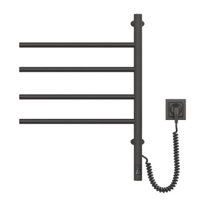 ARABESQUE elektrisk vridbar handdukstork med termostat, 60 W, 65 x 49 cm, svart