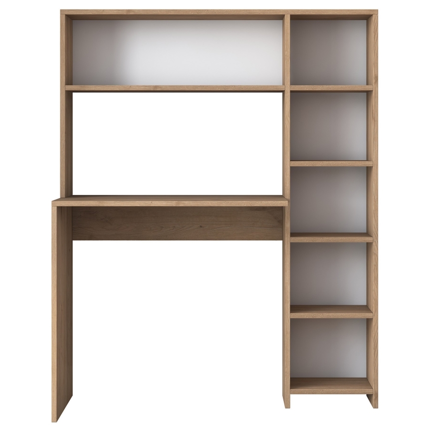 Arbetsbord med en hylla RANI 113,2x141,8 cm brun