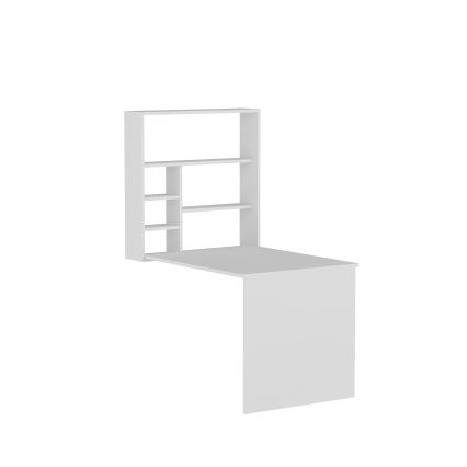 Arbetsbord med hylla SEDIR 154,2x90 cm vit