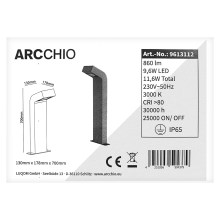 Arcchio - LED stolplampa för utomhusbruk VAVARA LED/9,6W/230V IP65 betong
