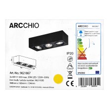 Arcchio - LED taklampa DWIGHT 3xG53/20W/230V