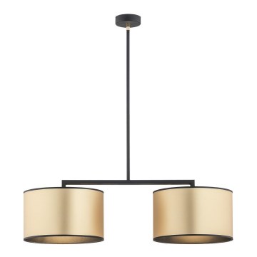 Argon 0898 - Pendelkrona KARIN 2xE27/15W/230V mässing/svart