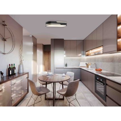 Argon 0904 - Taklampa TONI 2xE27/15W/230V svart/guld