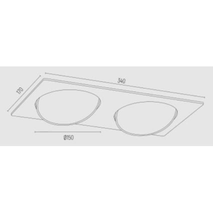 Argon 1046 - Infälld taklampa OLIMP 2xGU10-AR111/12W/230V vit