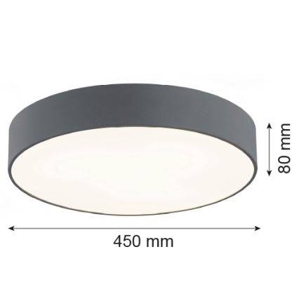 Argon 1187 - Taklampa DARLING 3xE27/15W/230V Ø 45 cm grå