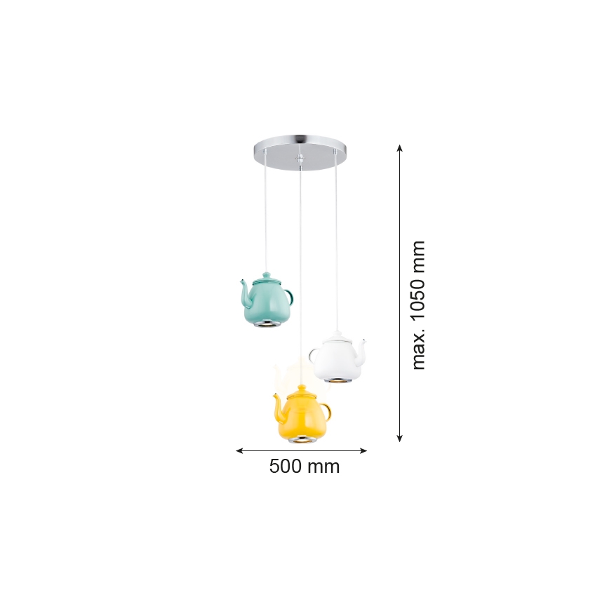 Argon 1326 - Hängande lampa JAMAJKA 3xGU10/50W/230V