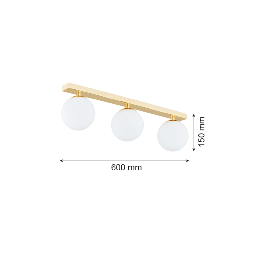 Argon 1414 - Ytmonterad ljuskrona för badrum FLAVIO 3xE14/7W/230V