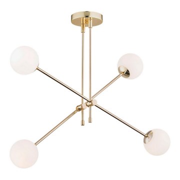 Argon 1695 - Ljuskrona med pelare ABSTRACT 4xE14/7W/230V mässing