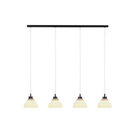 Argon 1860 - Ljuskrona med textilsladd VENTURA 4xE27/15W/230V