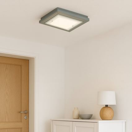 Argon 1873 - Taklampa TABOR 4xE27/15W/230V, 52x52 cm, grå