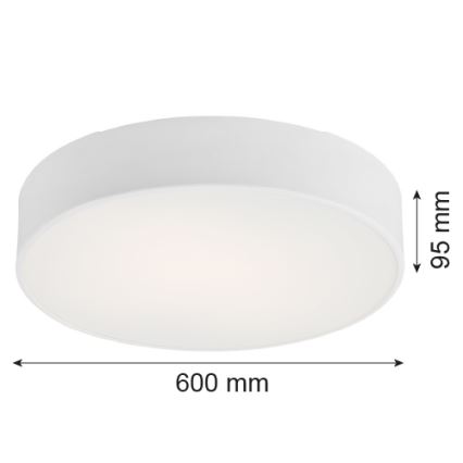 Argon 2082 - Taklampa DARLING 5xE27/15W/230V Ø 60 cm vit