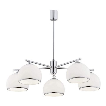Argon 2087 - Pendelkrona MARBELLA 5xE27/15W/230V skinande krom