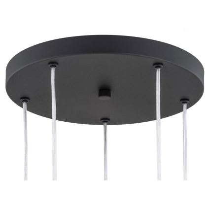 Argon 2103 - Takkkrona på ett snöre  HOLLYWOOD 5xE14/7W/230V svart 