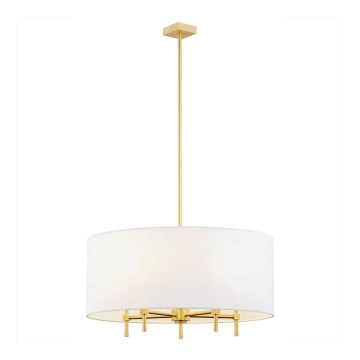 Argon 2132 - Pendelkrona ABBANO 5xE14/7W/230V mässing/vit