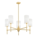 Argon 2134 - Pendelkrona ABRUZZO 5xE14/15W/230V mässing/vit