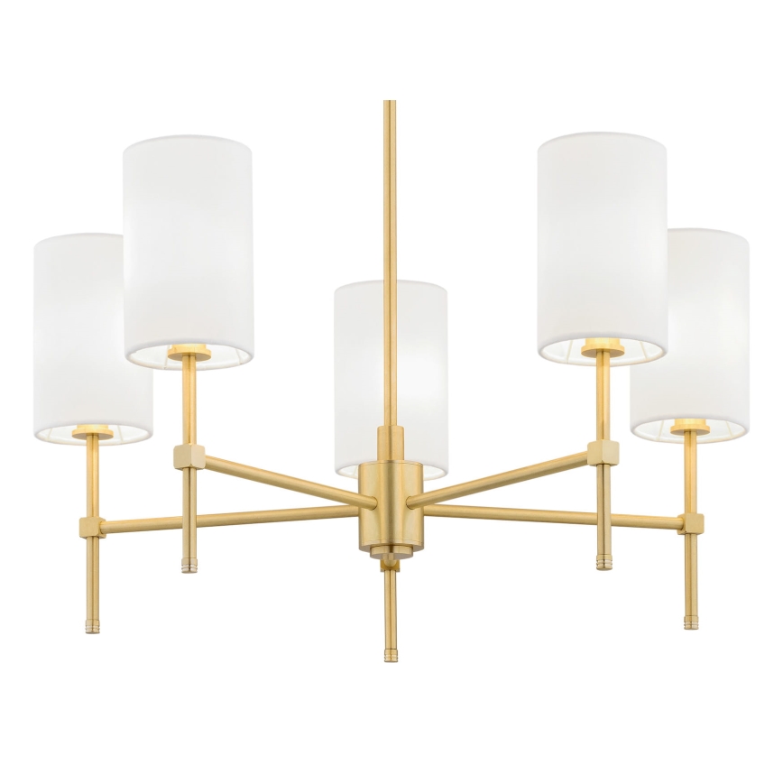 Argon 2134 - Pendelkrona ABRUZZO 5xE14/15W/230V mässing/vit