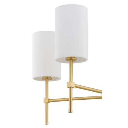 Argon 2134 - Pendelkrona ABRUZZO 5xE14/15W/230V mässing/vit